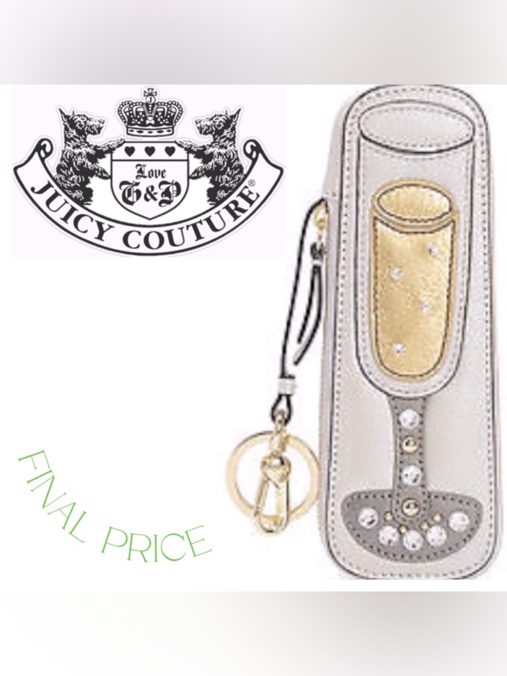 ✅ FINAL PRICE NWT Juicy Couture Hollywood Hills Champagne Coin Purse